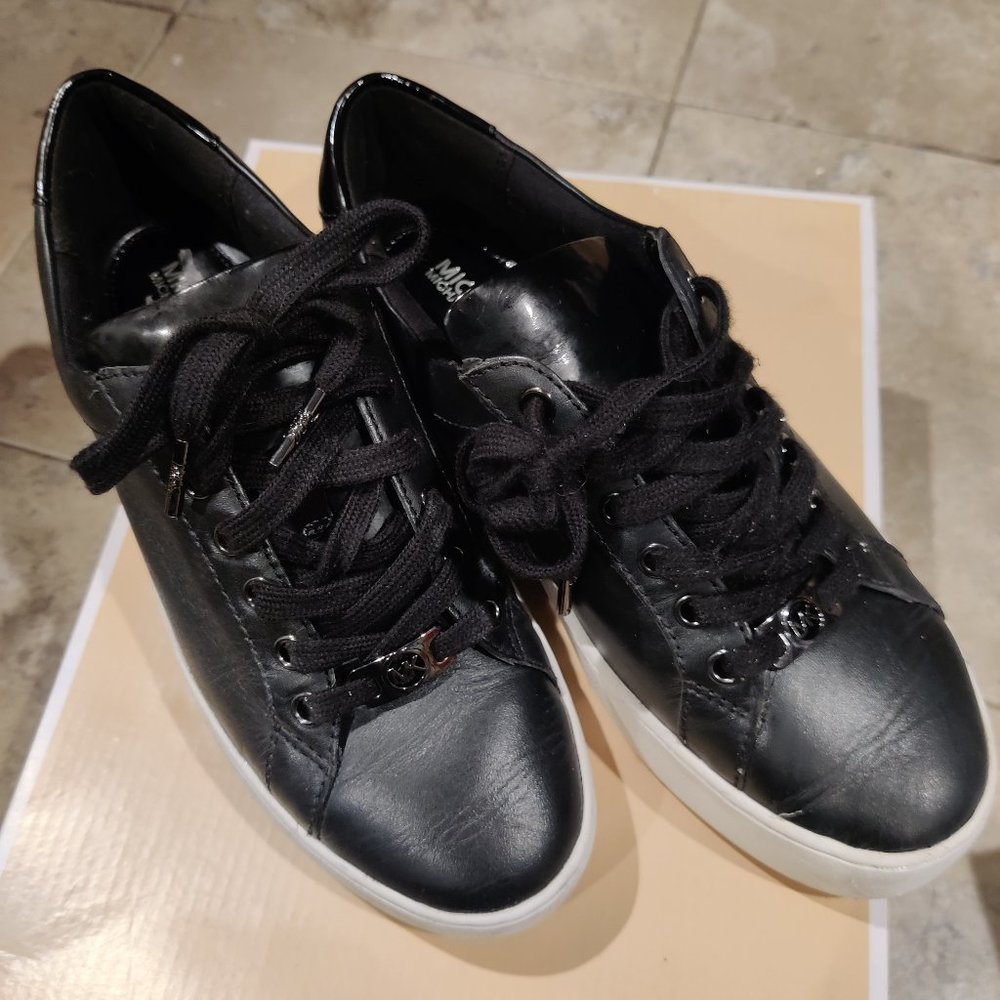 Michael Kors leather black sneakers size 7
